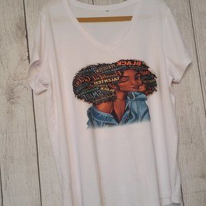 Denim Girl v-neck Tee